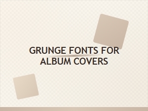 Creating Rustic Fonts for Album Artwork